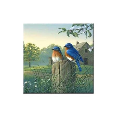 McGowan TT92386 Tuftop Country Morning Bluebirds Trivet